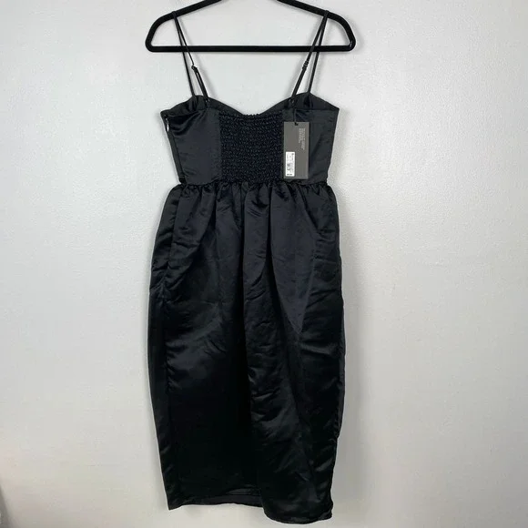Future‎ Collective Sweetheart Bubble Satin Midi Dress Bustier Elegant Size S - Picture 6 of 12